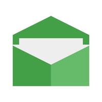 Open Envelope Flat Multicolor Icon vector