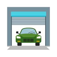 Garage Flat Multicolor Icon vector