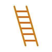 Ladder Flat Multicolor Icon vector