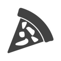 Slice of Pizza Glyph Black Icon vector