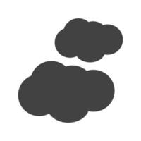 nubes glifo icono negro vector