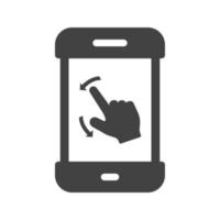 Gestures Glyph Black Icon vector