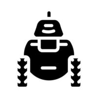 robot toy glyph icon vector illustration flat