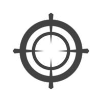Target Glyph Black Icon vector