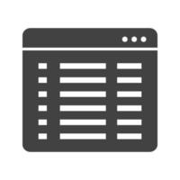 Piece of Code Glyph Black Icon vector