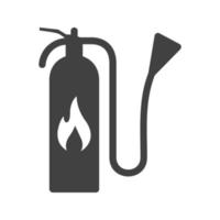 Extinguisher Glyph Black Icon vector