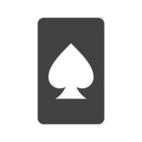 Spades Card Glyph Black Icon vector