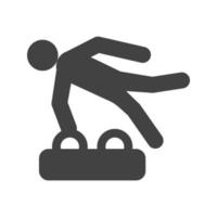 Gymnast II Glyph Black Icon vector