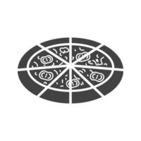 Pizza Glyph Black Icon vector