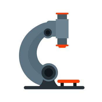 Microscope Flat Multicolor Icon vector