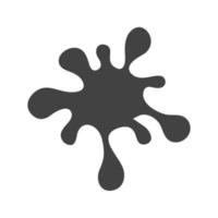 Paint Splash Glyph Black Icon vector