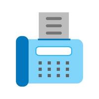 Fax Machine Flat Multicolor Icon vector