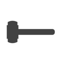 Sledge hammer Glyph Black Icon vector