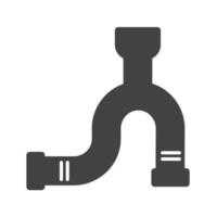 Pipeline Glyph Black Icon vector