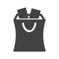 Shopping Items Glyph Black Icon vector