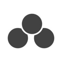 Venn Diagram Glyph Black Icon vector