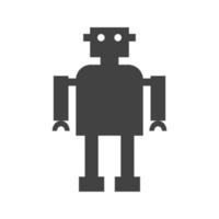 Robotics Glyph Black Icon vector