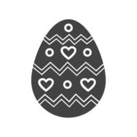 Easter Egg III Glyph Black Icon vector