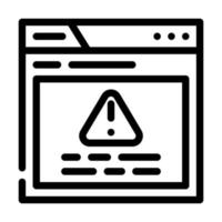 warning message line icon vector illustration line