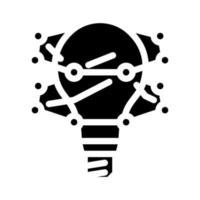 innovation light bulb glyph icon vector illustration