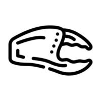 crab claw line icon vector illustration