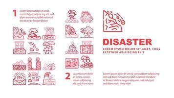 Disaster Destruction Landing Header Vector