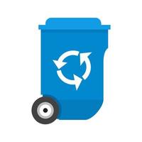 Recycle Bin Flat Multicolor Icon vector