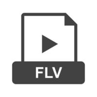 flv glifo icono negro vector