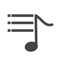 Music Options Glyph Black Icon vector