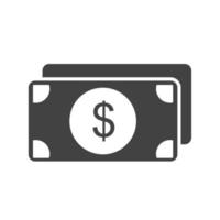 Money I Glyph Black Icon vector