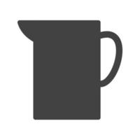 Milk Jug Glyph Black Icon vector