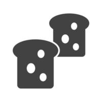 Bread Glyph Black Icon vector