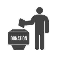 Donation Glyph Black Icon vector