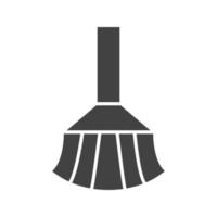 Broom Glyph Black Icon vector