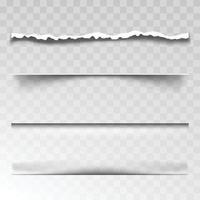 Paper Sheets Shadow Different Shapes Set Vector