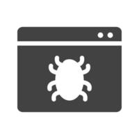 Web Crawler Glyph Black Icon vector