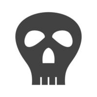 Pirate Skull II Glyph Black Icon vector