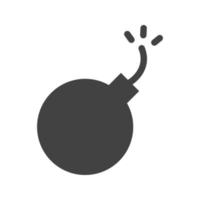 Exploding Cannon Ball Glyph Black Icon vector