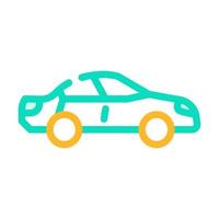 ilustración de vector de icono de color de aparcamiento de coche