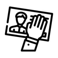 client data theft kyc line icon vector illustration