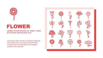 Flower Natural Aromatic Plant Landing Header Vector