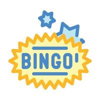 bingo game color icon vector isolated illustration