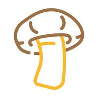 shitake mushroom color icon vector illustration