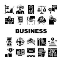 Business Situations Collection Icons Set Vector Illustration