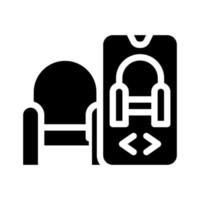 vr remote control glyph icon vector illustration