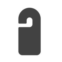 Door Hanger Glyph Black Icon vector