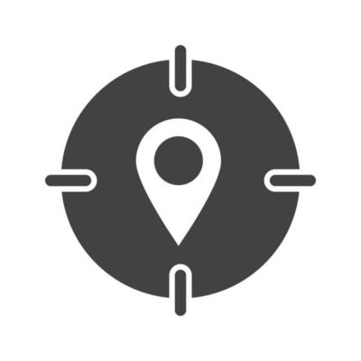 Target Location I Glyph Black Icon