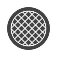 Waffle Glyph Black Icon vector