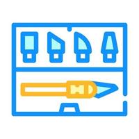 dummy knives set color icon vector illustration