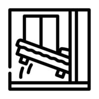 wardrobe bed line icon vector illustration